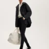 Warme, hoch geschnittene, knöchellange Leggings mit Taschen, 70 cm