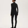 Warme, hoch geschnittene, knöchellange Leggings mit Taschen, 70 cm
