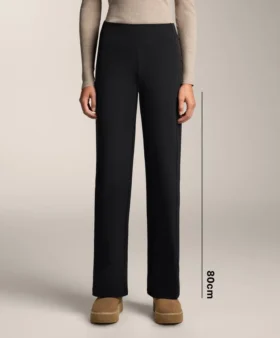 Warme Hose mit hoher Taille und geradem Bein