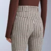 Wasserabweisende, bedruckte, hoch geschnittene Stretch-Skihose mit ausgestelltem Bein Wasserabweisende, bedruckte, hoch geschnittene Stretch-Skihose mit ausgestelltem Bein