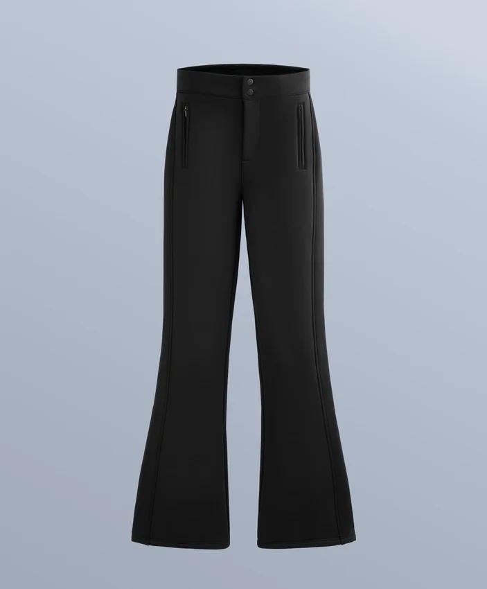 Wasserabweisende, durchgehende, ausgestellte Stretch-Skihose Wasserabweisende, durchgehende, ausgestellte Stretch-Skihose