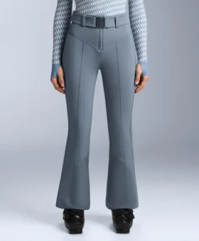 Wasserabweisende, hoch geschnittene Stretch-Skihose mit ausgestelltem Bein