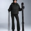 Wasserabweisende, hoch geschnittene Stretch-Skihose mit ausgestelltem Bein