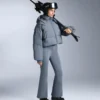 Wasserabweisende, hoch geschnittene Stretch-Skihose mit ausgestelltem Bein Wasserabweisende, hoch geschnittene Stretch-Skihose mit ausgestelltem Bein