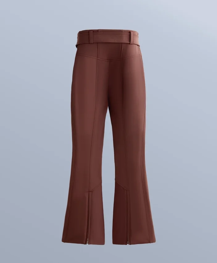 Wasserabweisende, hoch geschnittene Stretch-Skihose mit ausgestelltem Bein Wasserabweisende, hoch geschnittene Stretch-Skihose mit ausgestelltem Bein