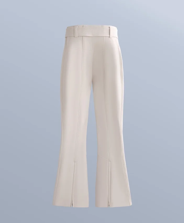 Wasserabweisende, hoch geschnittene Stretch-Skihose mit ausgestelltem Bein Wasserabweisende, hoch geschnittene Stretch-Skihose mit ausgestelltem Bein