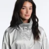 Wasserabweisende Jacke mit Metallic-Effekt Wasserabweisende Jacke mit Metallic-Effekt