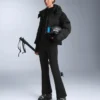 Wasserabweisende Ski-Latzhose mit ausgestelltem Bein