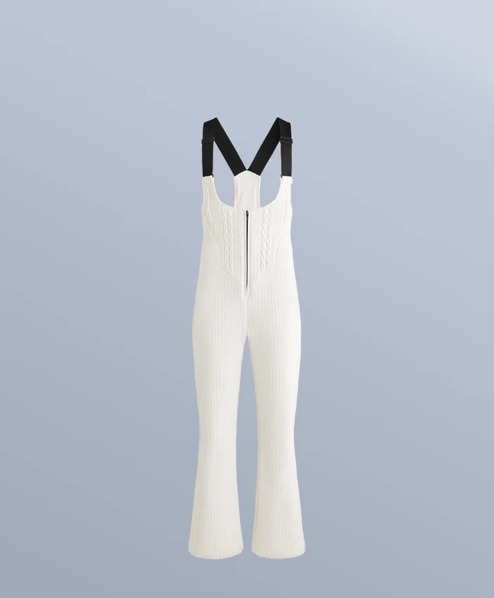 Wasserabweisende Ski-Latzhose mit ausgestelltem Bein Wasserabweisende Ski-Latzhose mit ausgestelltem Bein