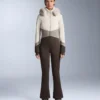 Wasserabweisender, figurbetonter Stretch-Ski-Jumpsuit im Colour-Block-Design