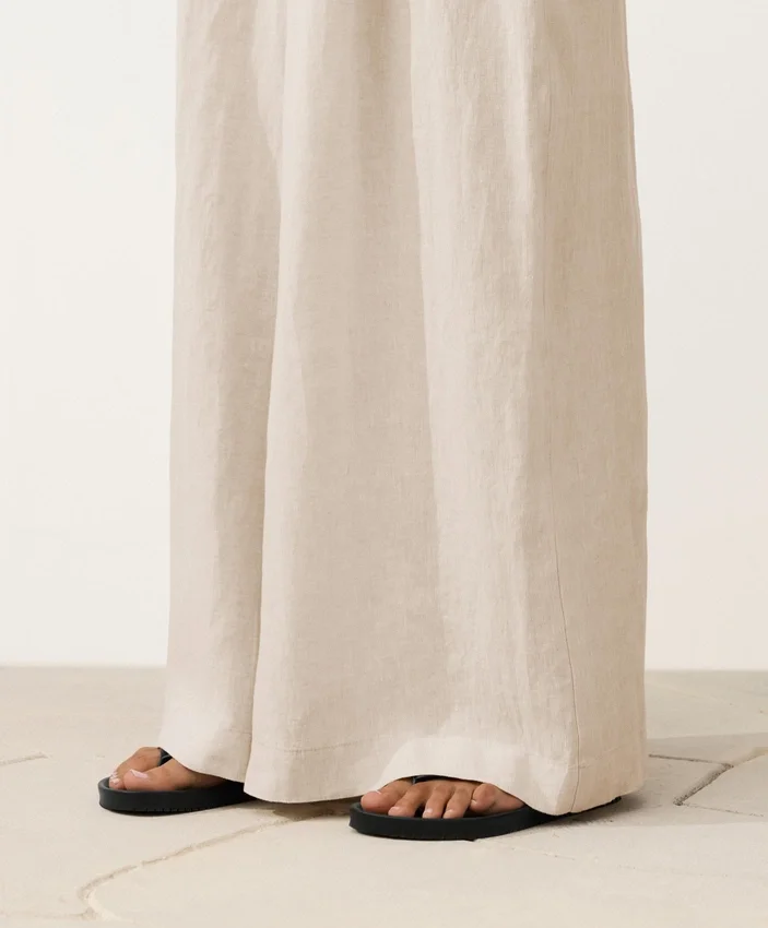 Weite Hose aus 100 % Leinen Weite Hose aus 100 % Leinen