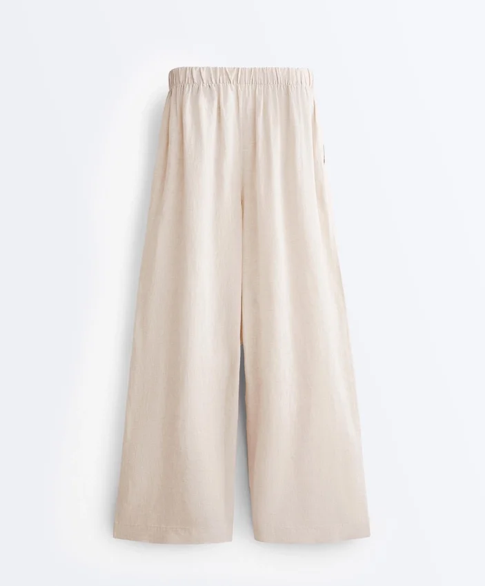 Weite Hose aus 100 % Leinen Weite Hose aus 100 % Leinen