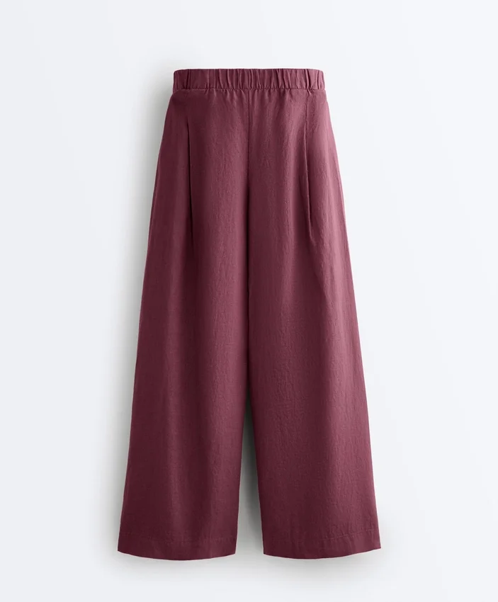Weite Hose aus 100 % Leinen Weite Hose aus 100 % Leinen