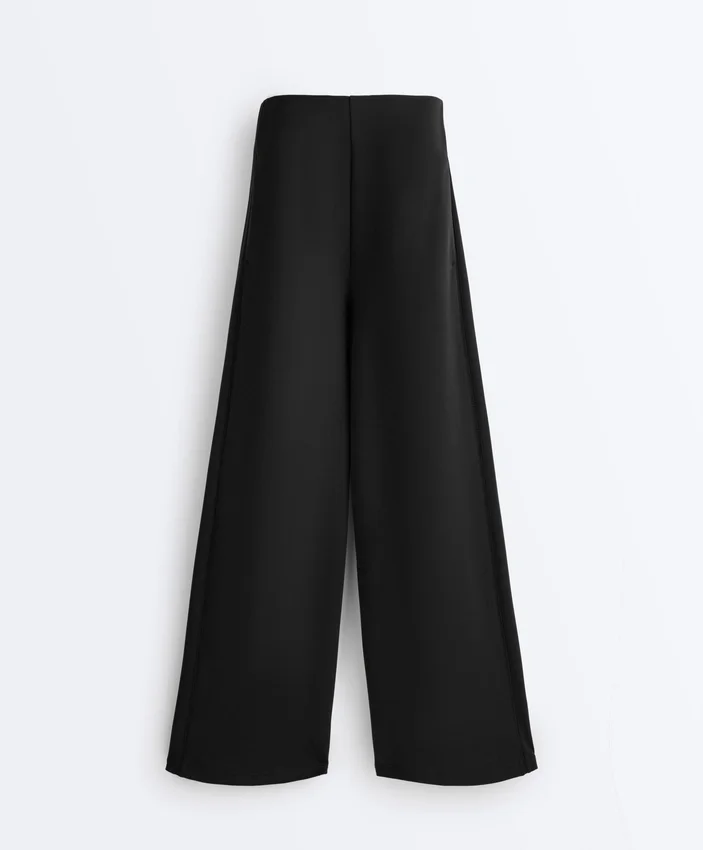 Weite Hose aus Soft Touch Modal mit Hohlsaum Weite Hose aus Soft Touch Modal mit Hohlsaum