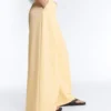 Weite Piqué-Hose aus Baumwolle