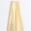 Weite Piqué-Hose aus Baumwolle