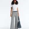 Weite Strickhose mit Diagonalstreifen Weite Strickhose mit Diagonalstreifen
